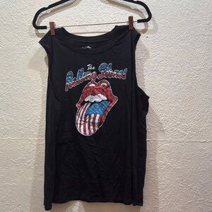 Torrid Rolling Stones Sleeveless Black Top Size 2